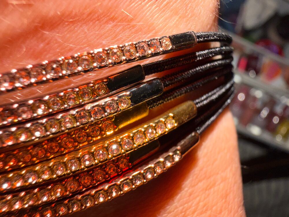 Authentic Swarovski Vi Multi-Strand Cord Bracelet - Excellent Condition